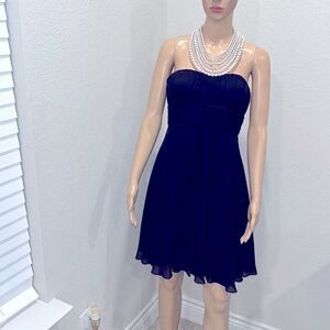 Aidan Mattox fancy  black & white designer cocktail dress